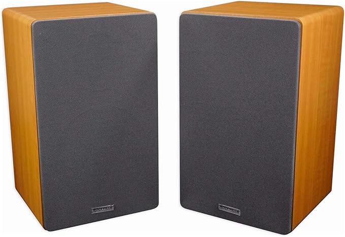 Rockville Pair ROCKSHELF 64C V2 Classic Wood 400W 6.5" Bookshelf Speakers/4 Ohm, Kevlar Woofers, Silk Dome Tweeter, MDF Cabinet, for Home Theater and Stereo Audio