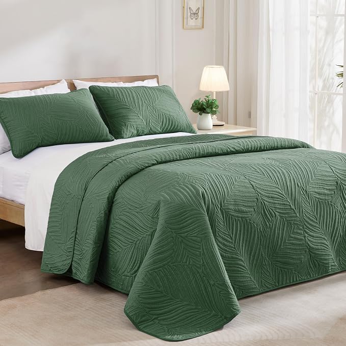 Exclusivo Mezcla 3-Piece King Quilt Bedding Set, Soft Microfiber Bedspreads | - Image 2