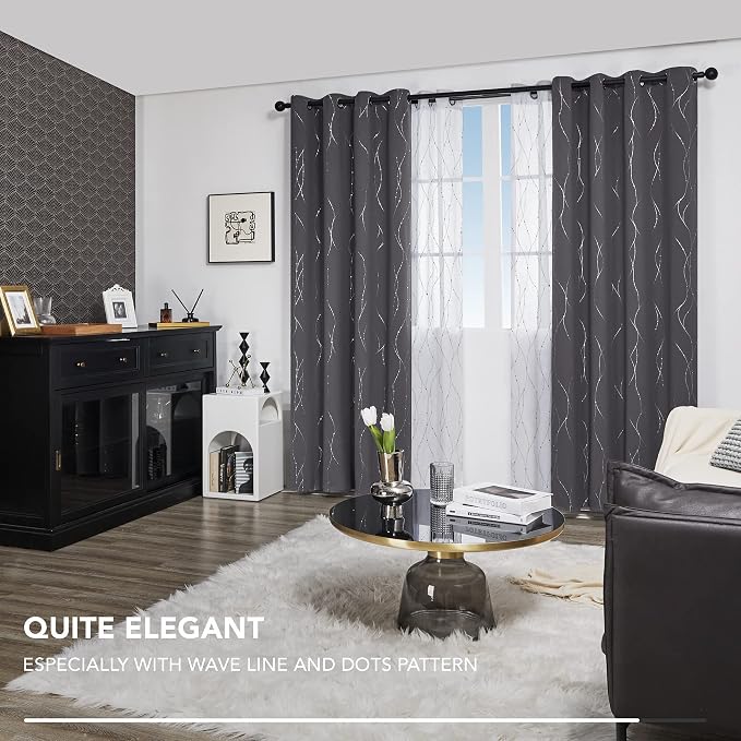 Deconovo Living Room Curtains 84 Inches Long, Thermal Insulated, Room Darkening - Image 7