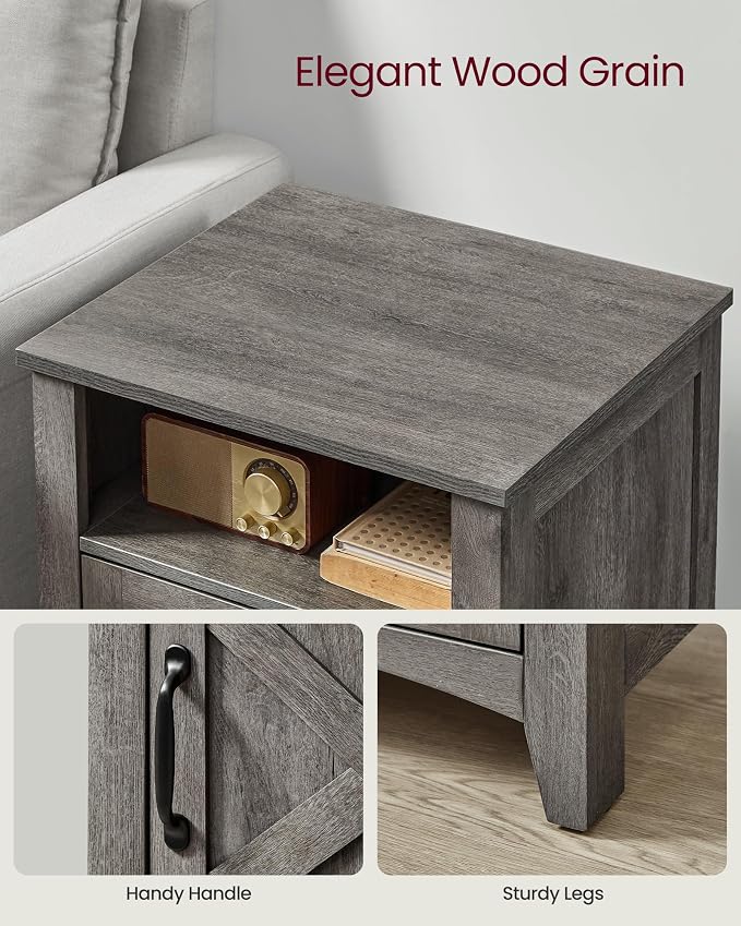VASAGLE Farmhouse Nightstand - Image 7