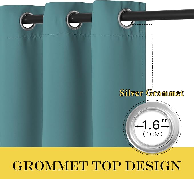 NICETOWN Blackout Curtains 54 Inches Long, Thermal Insulated Room Darkening - Image 6