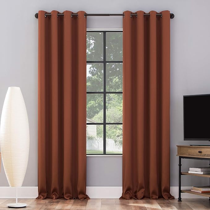 Sun Zero Nordic 2-pack Theater Grade Extreme 100% Blackout Grommet Curtain by SunZero%E2%84%A2