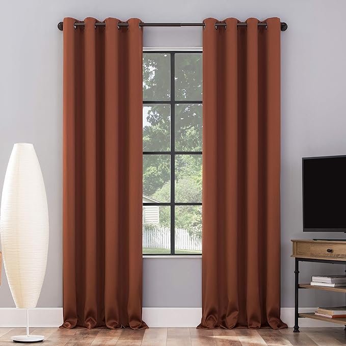 Sun Zero Nordic 2-pack Theater Grade Extreme 100% Blackout Grommet Curtain by SunZero%E2%84%A2