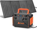 Takki 300W Solar Generator 240Wh Portable Power Station with 40W Foldable Solar Panel Power Bank with 110V AC Outlet USB DC for Emergency CPAP Outdoor Camping Home Use Blackout