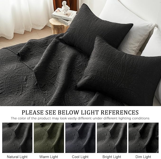 akkialla King Quilt Bedding Set, Lightweight Soft Bedspread Coverlet, Modern - Image 6