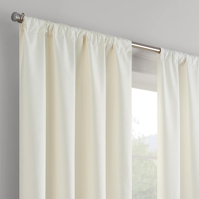 ECLIPSE Kendall Modern Blackout Thermal Rod Pocket Window Curtain - Image 5