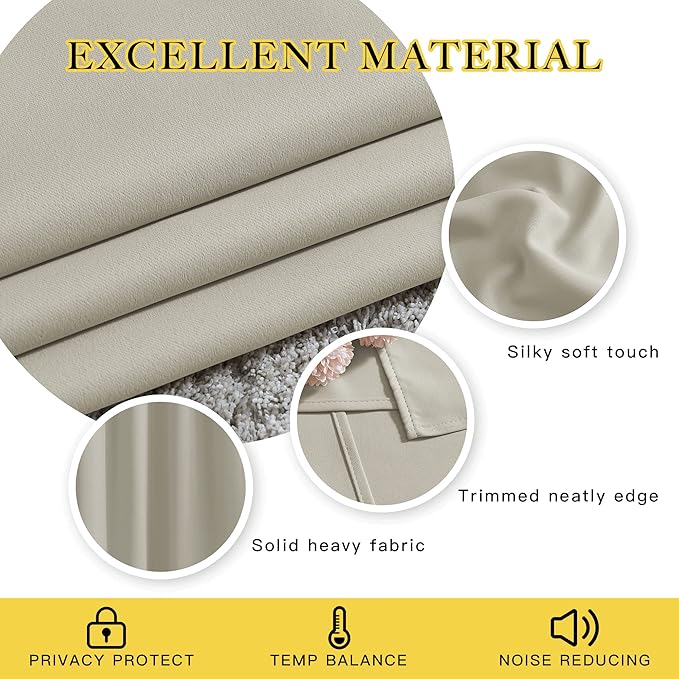 NICETOWN Blackout Curtains for Bedroom 90 inches Long - Image 4
