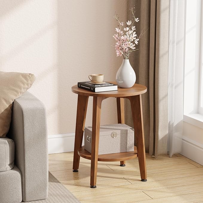 Simple Trending Round Side Table, Small End Table, Nightstand Bedside Table - Image 2