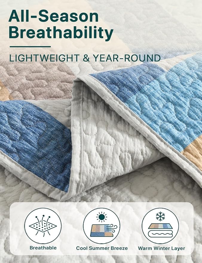 King Size Seersucker Quilt Set - Image 5