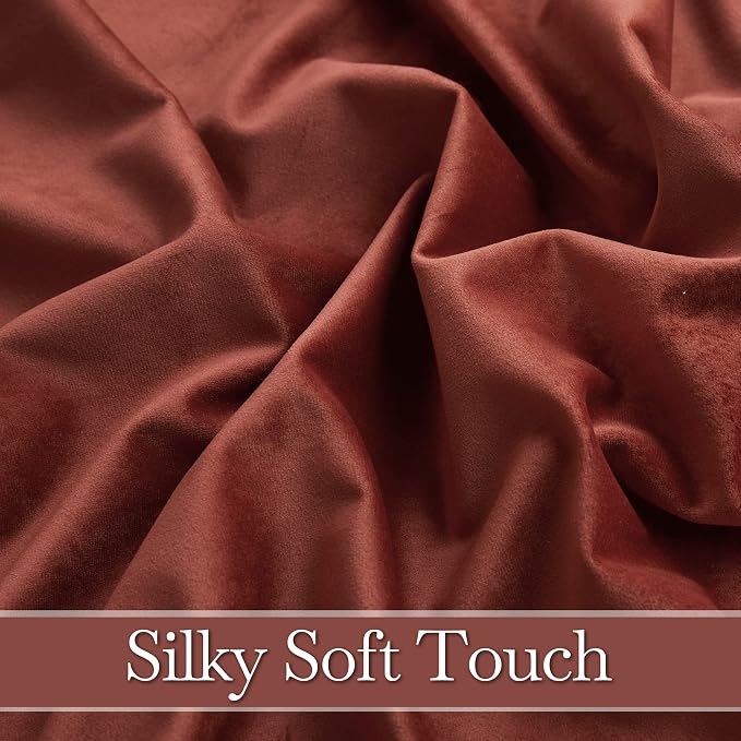 RYB HOME Velvet Curtains 102 inches Long, Extra Long High Ceiling Curtains | - Image 5