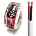 NATIONAL Wire&Cable - 16/2 Audiophile Speaker Wire (100 Feet) 16AWG Gauge - Made in USA - in Wall Audio Speaker Wire Cable/CL Rated/ETL Listed / 2 Conductors - OFC Oxygen-Free Copper, White 100ft
