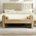 61" Velvet End of Bed Bench, Upholstered Seat by CDBBIB