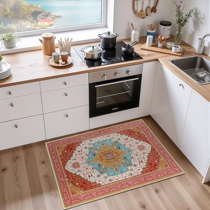 Macgace Washable Vintage Small Area Rug - Image 3