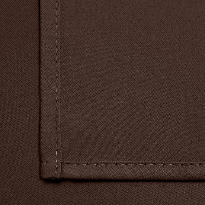 Yakamok Blackout Curtains 38x72 inch Chocolate Brown Thermal Drapes-Bedroom | 2 - Image 6