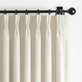 Cream Blackout Pinch Pleated Kitchen Curtains 63 Inch Long Panels 2 Sets by PleatedDrapes