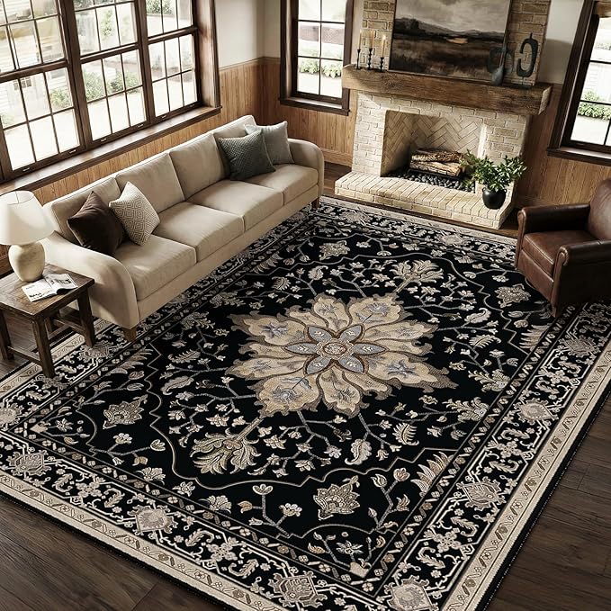 RELEANY Washable Area Rug, Large 9'x12', Water Repellent, Pet Friendly - Image 4