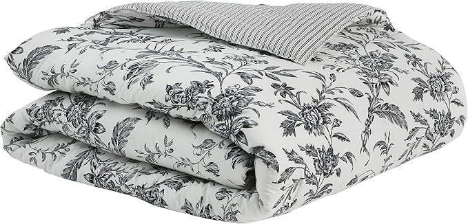 Laura Ashley - Queen Comforter Set, Soft & Reversible Cotton Bedding, Medium - Image 6