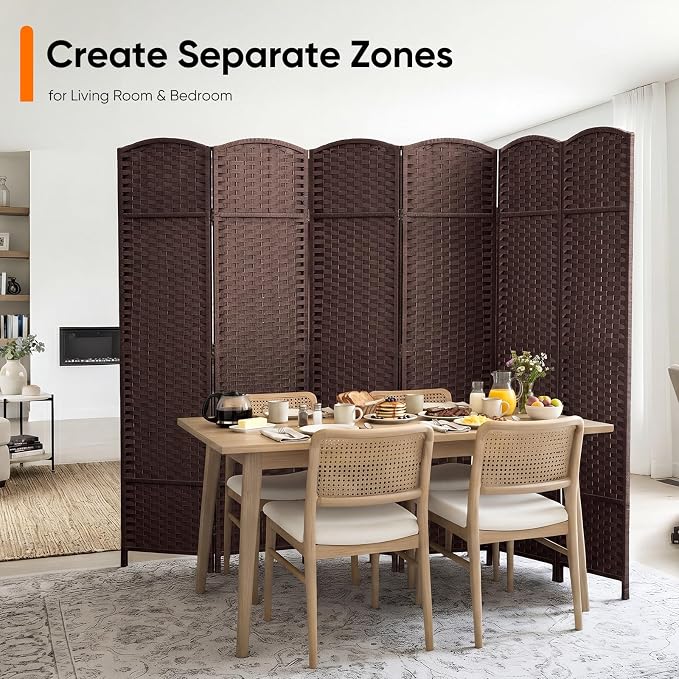 Outdoor Privacy Screen 6-Panel Folding Room Divider Space Partition | 67" H x - Image 6