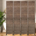 BLKMTY Room Divider 4 Panel Folding Screen Wood Screen Dividers 5.6ft Tall by BLKMTY