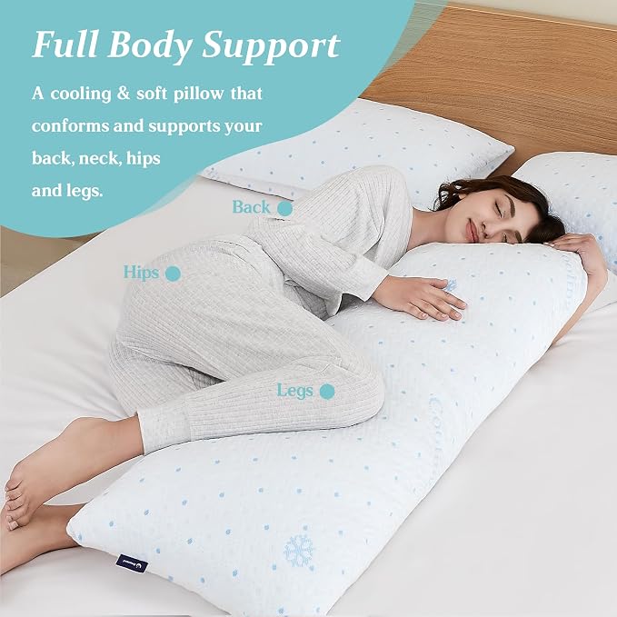 Dreamood Cooling Body Pillow Shredded Foam - Image 2