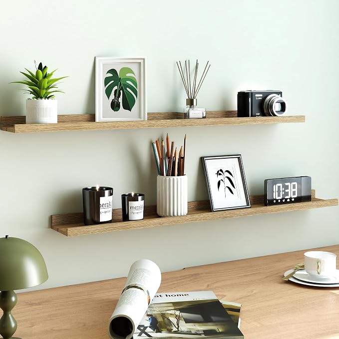 Oak Floating Shelves for Wall Decor, 40 in Shelf - Image 2