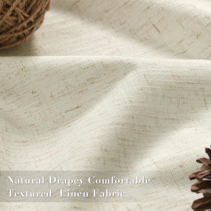 Joywell 100% Blackout Linen Curtains 84 Inch Long - Image 4