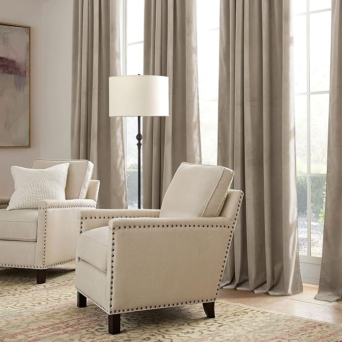 RYB HOME Velvet Curtains 120 inches Long, Extra Long High Ceiling Curtains | - Image 3