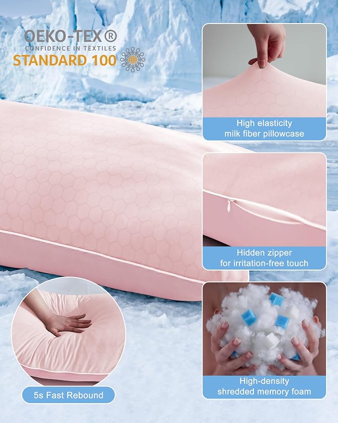 YZ HOME Cooling Body Pillow for Adults, Cold Touch Fabric | Body Pillow for - Image 4