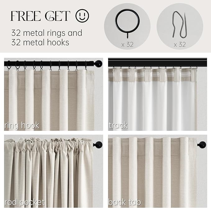 Topfinel 100% Blackout Curtains 90 Inches Long - Image 3