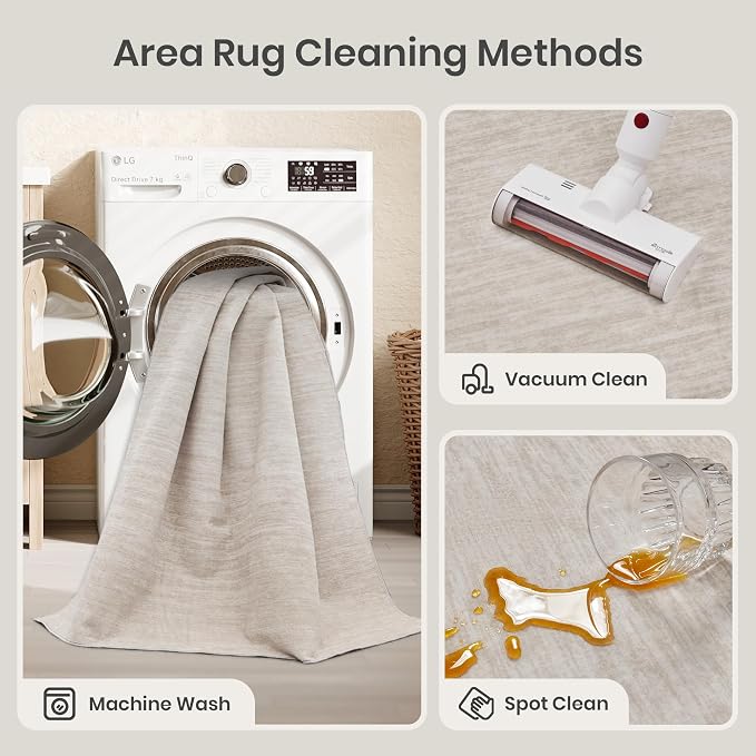 Washable Rugs 5x7, Non Slip Large Area Rugs - Image 5