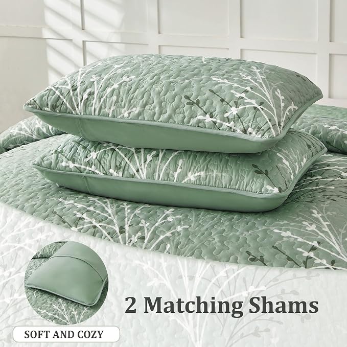 Sage Green Quilt Set King Size - Image 6