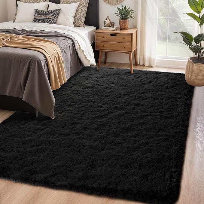 Chicrug Soft Area Rugs for Bedroom Living Room Plush Fluffy Rug 9x12 | Shag - Image 4