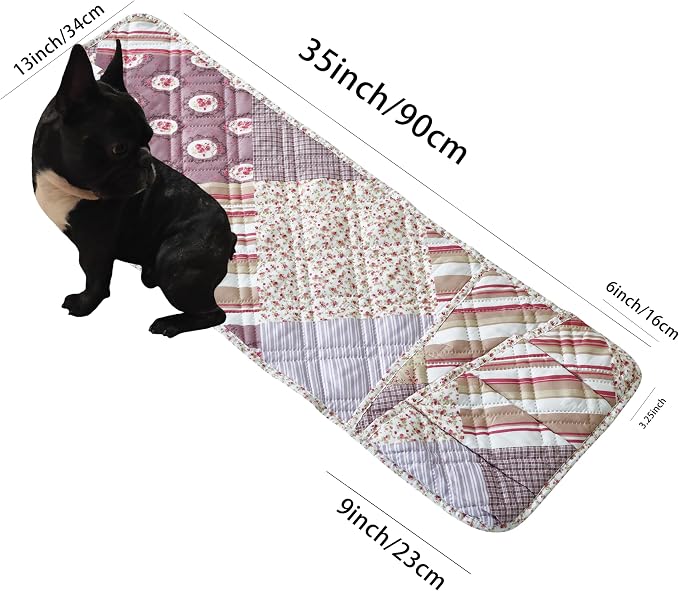 Brilliant Sunshine Pink Rosette & Stripe Couch Armrest Cover, Armrest Organizer - Image 2