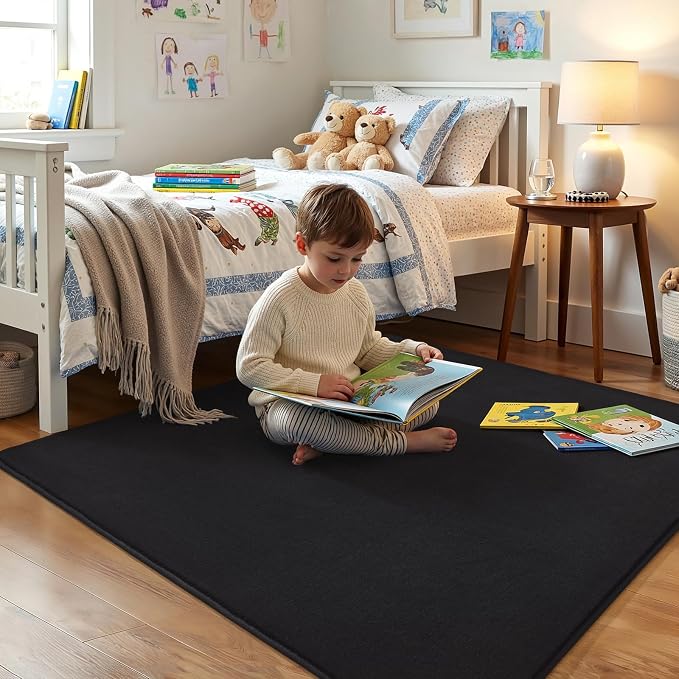 6x6 Square Area Rugs for Bedroom Living Room, Modern Non Slip Minimalist Carpet - Image 4