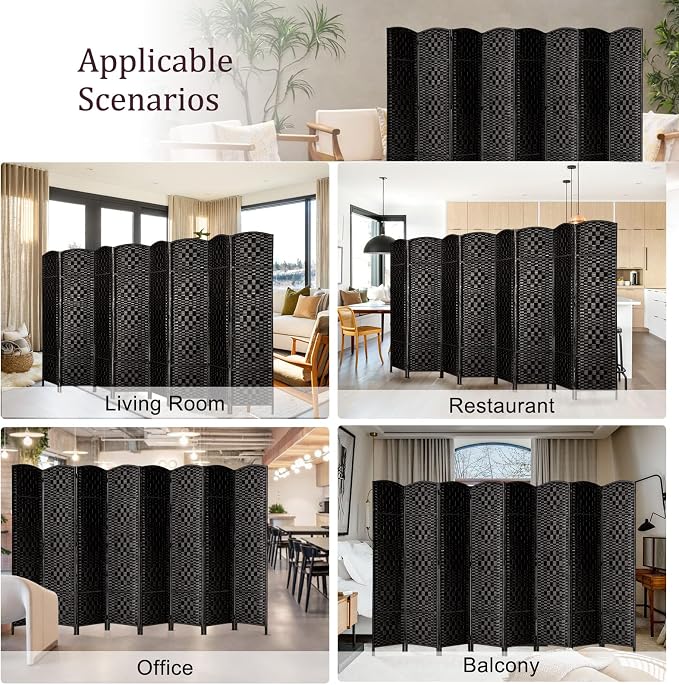 RHF Room Divider Panel, Partition Room Dividers, 8Panel Privacy Screen - Image 7
