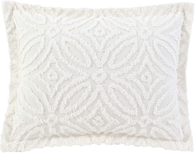 Beatrice Home Fashions Wedding Ring Chenille Bedspread, Ivory + 2 Wedding Ring - Image 7