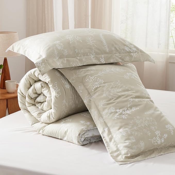 Bedsure Linen Twin/Twin XL Comforter Set - Image 7