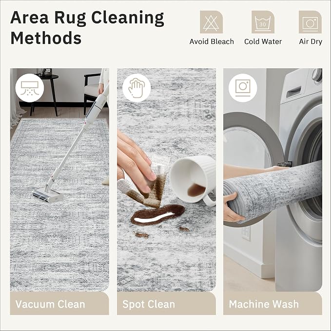 Soalmost Washable Hallway Runner Rug 3x12 Kitchen Entry Rugs Non-Slip, Foldable - Image 9