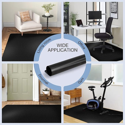 35"x 48" Chair Mat for Hard Floors, Durable Office Chair Mat for Tile &Laminate Floor, Easy to Clean Desk Floor Mats for Hard Floors, 3D Carbon Fiber Pattern Floor Protector,Waterproof Office Mat