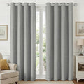 Joydeco Light Grey Black Out Curtains 72 Inch Long 2 Panels Set, Curtains 100% by JOYDECO