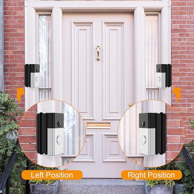 NANW Adjustable 30 to 55 Degree Doorbell Angle Mount Compatible with Video Doorbell 1/2/3/4/Wired/Pro/(2020 Release)/Battery Doorbell Plus, Camera Mount Holder Bracket Wedge for Apartment