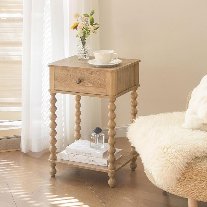 AWASEN Night Stand, Wood End Table - Image 2