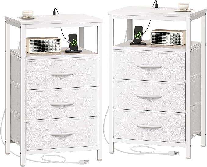 Huuger Nightstands Set of 2, Nightstand by Huuger