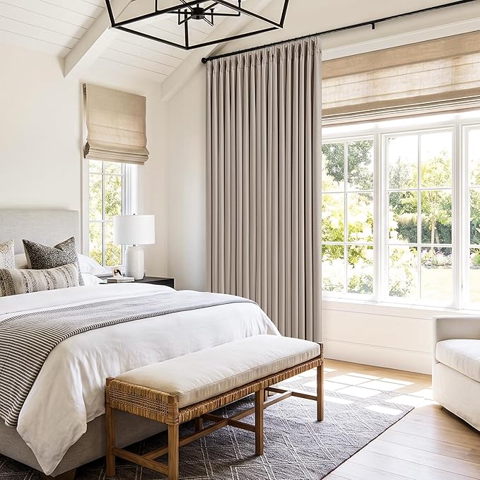 60 Inch Extra Wide 100% Blackout 96 Inch Curtains 1 Panel, Burlywood Birch | - Image 5