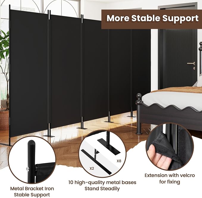 Room Divider 5 Panel Privacy Screen - Image 3