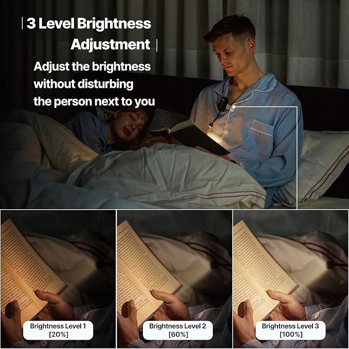 Clip-On Light for Clothes with Portable Case – Book Light, USB Rechargeable LED - Image 4