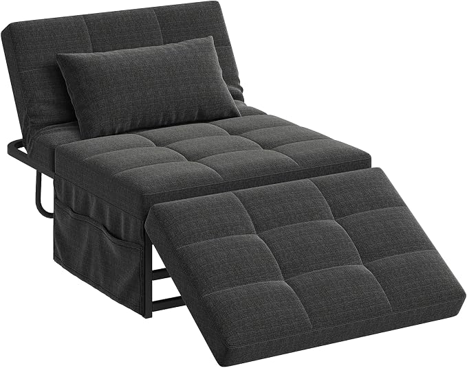 WLIVE Folding Ottoman Bed, Sleeper Chair, 4-in-1 Multi-Function, Convertible by WLIVE