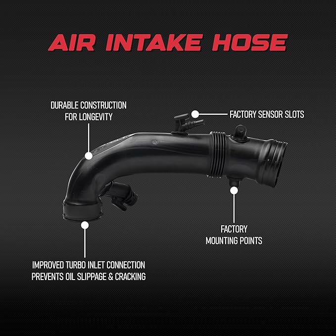 Engine Air Intake Hose by AA Ignition - Compatible with Mini Cooper S 1.6L - 2011-2015 Countryman S, 2013-2016 Paceman S - 13717627501, 13717602692, 13717607778, R55 R56 R57 R58 R59 R60 R61 N18