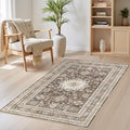 cotiled 3x5 Area Rug for Living Room, Traditional, Dark Brown | Washable Soft by COTILED