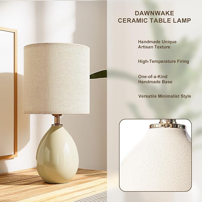 18.5" Table Lamps Set of 2 for Living Room Bedroom, Bedside Lamps for Night - Image 2
